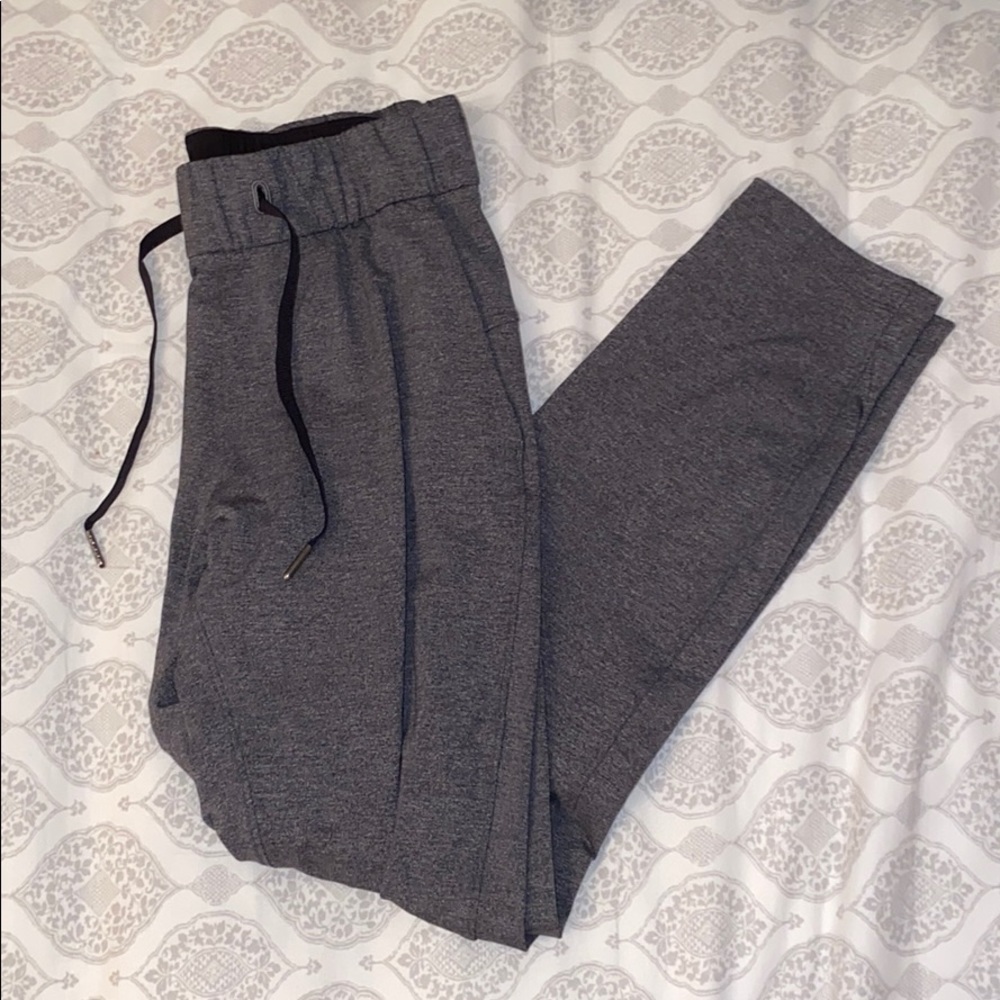 lululemon on the fly pant grey heathered
